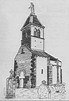 La Chapelle-sous-Dun - Chapelle romane (dessin)